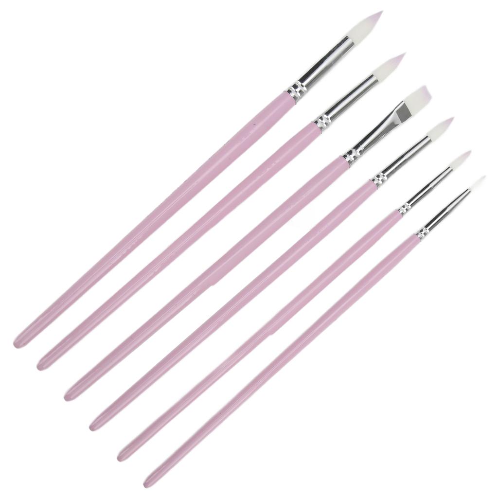 6Pcs Watercolor Brushes Multifunctional Easy Cleaning Wide Application Premium Material Durable Paintbrush SetHibiscus