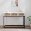VidaXL Console Table, Side Table with 3 Drawers, Living Room Storage Furniture, Scandinavian, White Wood 352106