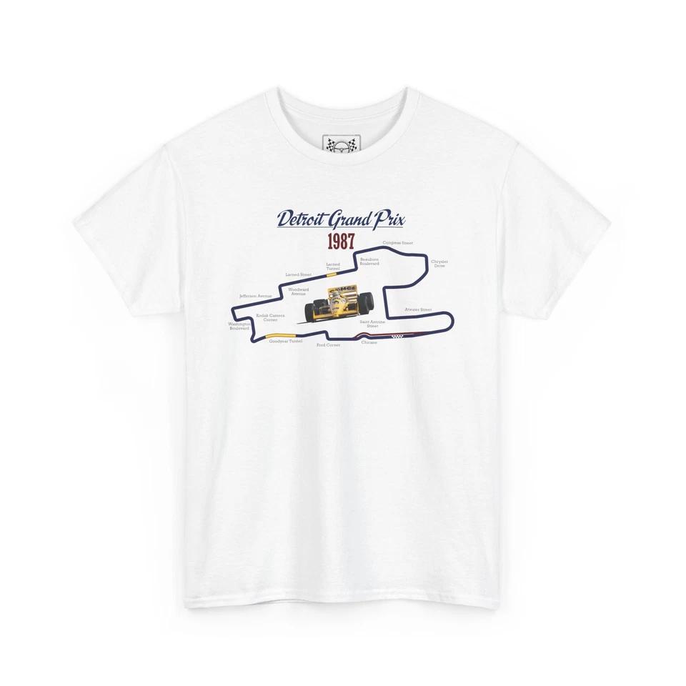 

Detroit Street Circuit T-Shirt - Ayrton Senna US GP Tee - Racing Fans Best Gift S