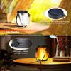 Dancing Flame Lantern Solar Garden Light Waterproof Flickering Flame Lantern USB And Solar Charging Outdoor Light for Porch Yard Patio Decor