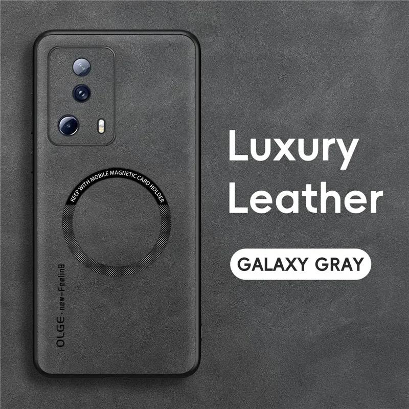 Magnetische Retro-Leder-Weichhülle für Xiaomi 13 Lite Xiaomi13 Lite Kabelloses Laden Handyhülle Abdeckung