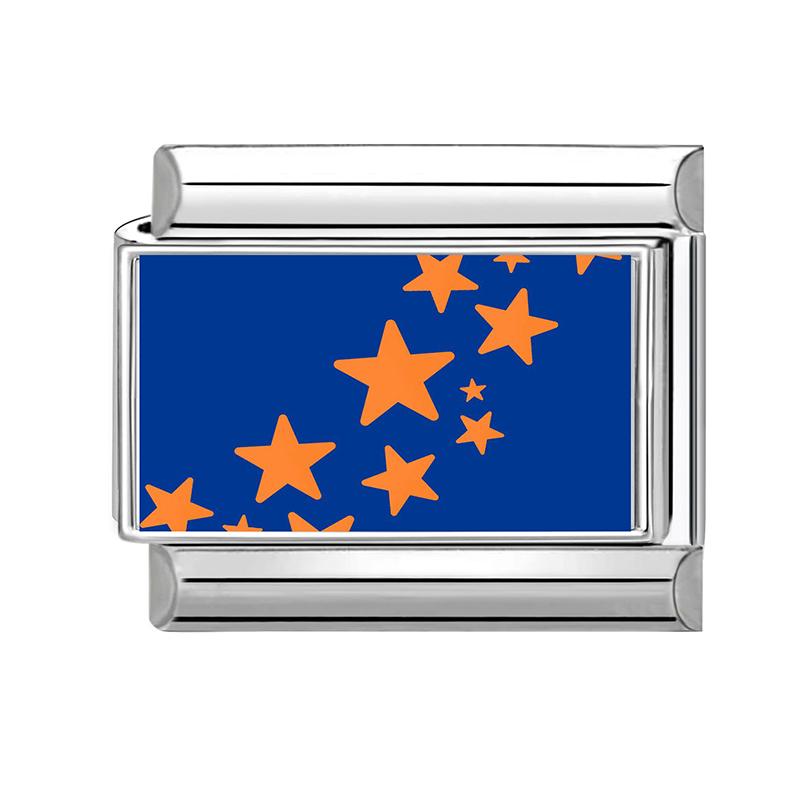 Großhandel Y2K Blau Grau Blume Seestern Wolken Sonne Katze Italienischer Charms Glieder Passend für 9mm Edelstahlarmband DIY Herstellung Geschenk