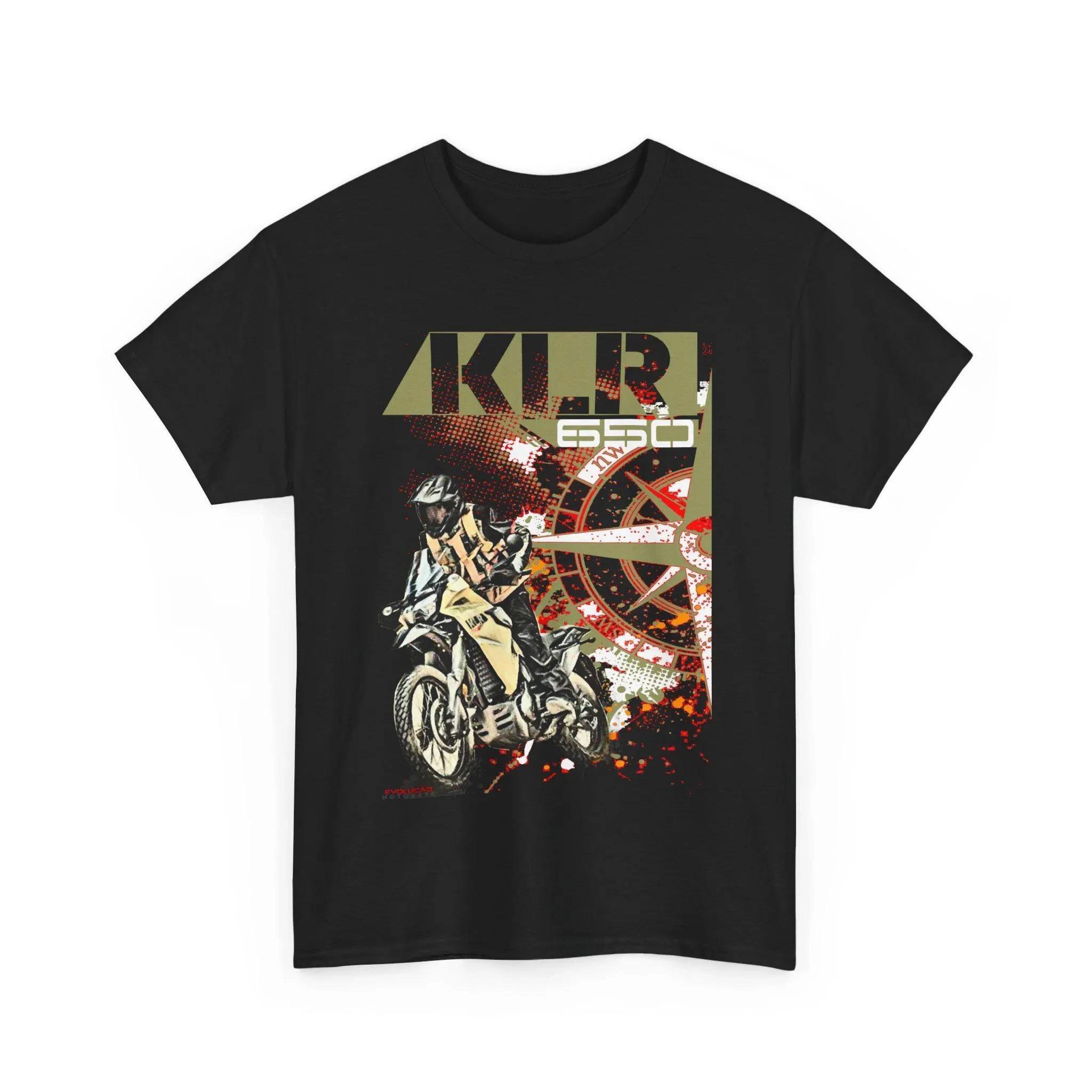 

Kawasaki KLR650 Printed Cotton T-shirt 2026 New Summer Men s and Women s Harajuku Clothing Fashion Casual Motorcycle T-shirt 4XL