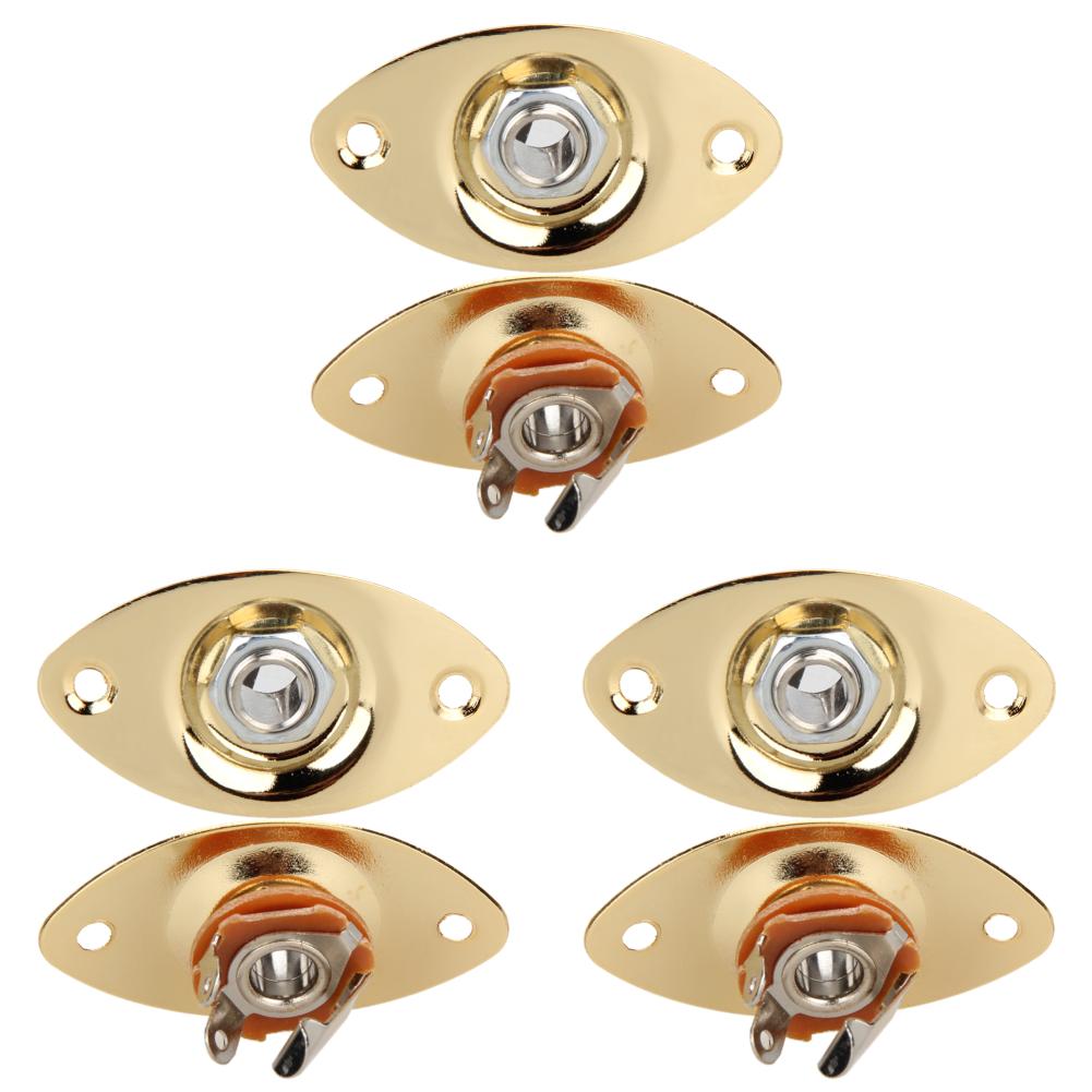 

Металлический разъем для бас-гитары 1/4 дюйма для электрогитары TL (Золото) Делавэр