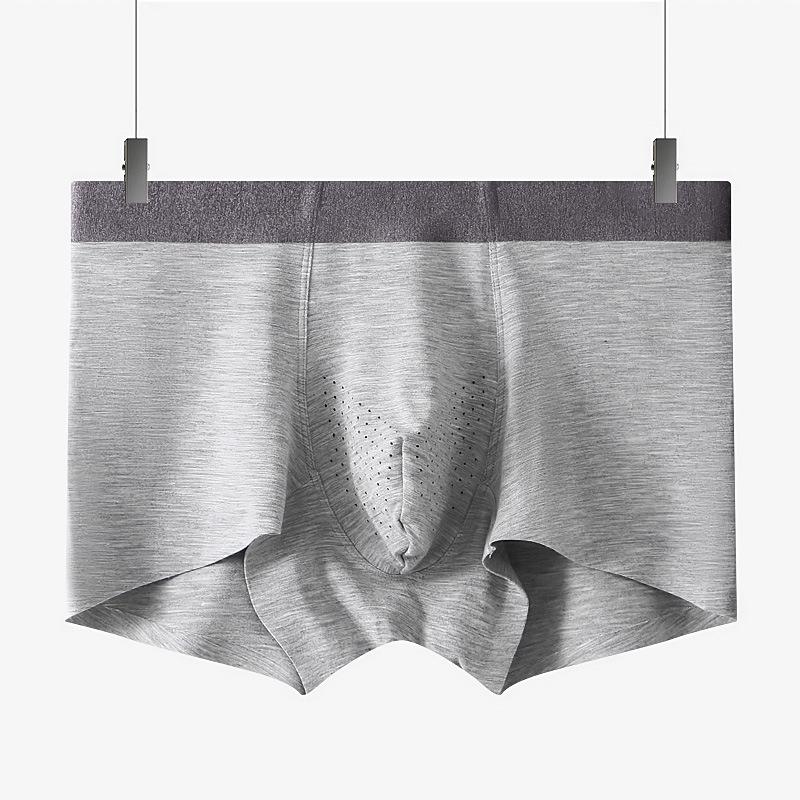 Men's Underwear Crotch Shorts Seamless Flat Corner Mid Waist Comfortable Four Corner Underwear