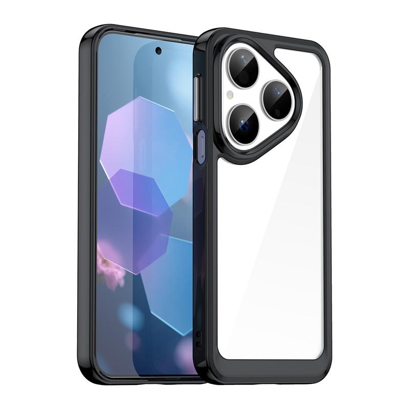 

For Huawei Pura 80 Case Huawei Pura 80 Cover Funda TPU Clear PC + Silicone Shockproof Protective Phone Cover For Huawei Pura 80 Huawei Pura 80