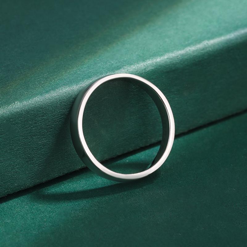 Simple Wide Face S925 Sterling Silver Ring for Men's Classic Wide Silver Ring Daily with Sterling Silver Jewelry Couple Ring