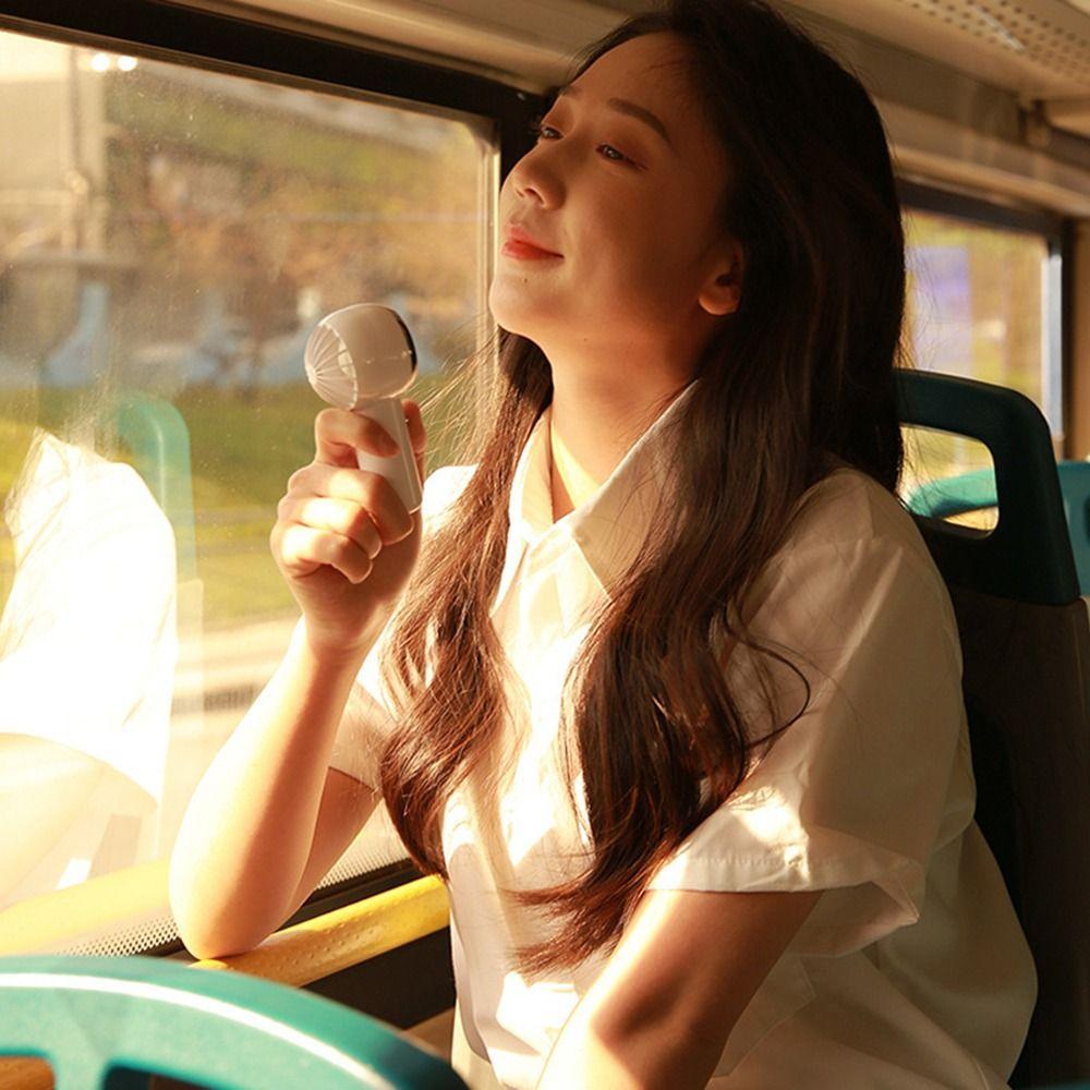 USB Rechargeable Portable Hand-held Fan Quiet Personal Cooling Fan  Student Dormitory
