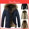 Men's Military Coat Thicken Warm Outwear Parka Hooded Jacket Outdoor Winter Fashion