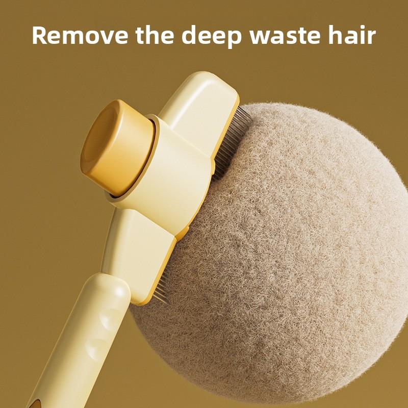 Pet Comb Cat and Dog Hair Detangling, De Shedding and Self Cleaning Comb