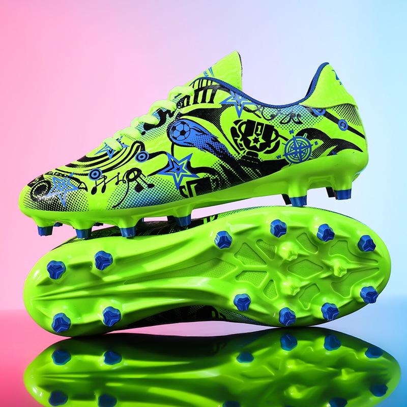 Children's Professional Football Training Shoes with Long Spikes for Boys and Girls - Medium and Large Sizes