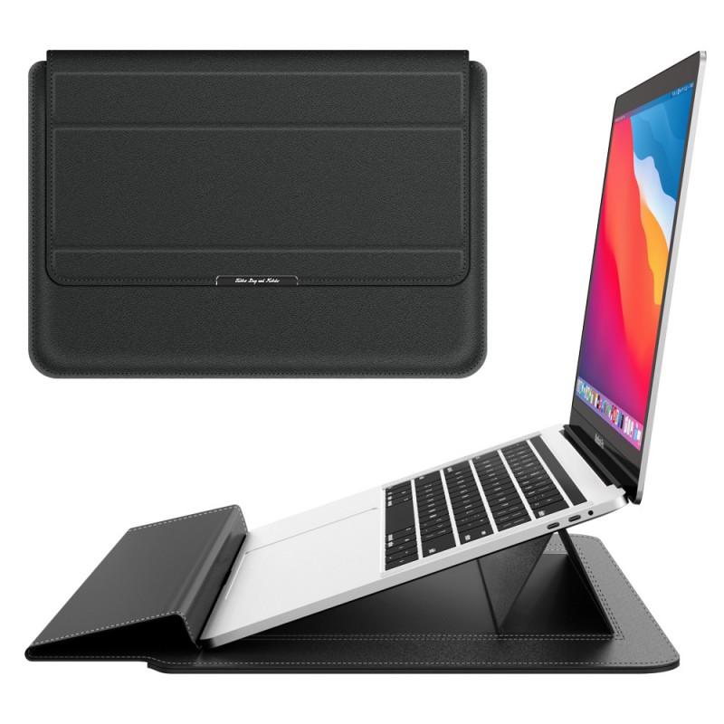 3-in-1 Laptop Sleeve With Built-in Stand MacBook Air Pro 13.3 14 16.1 Inch PU Leather Protective Case