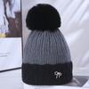 Women's Winter Warm Knitted Hat Korean Style Trendy Versatile Plus Velvet Thickened Windproof Ear Protection Wool Hat