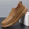 Fashion British Style Genuine Leather Men Loafers Casual Business Office Shoes Brand Fashion Comfy Antiskid Flat Designer Oxford Loafers