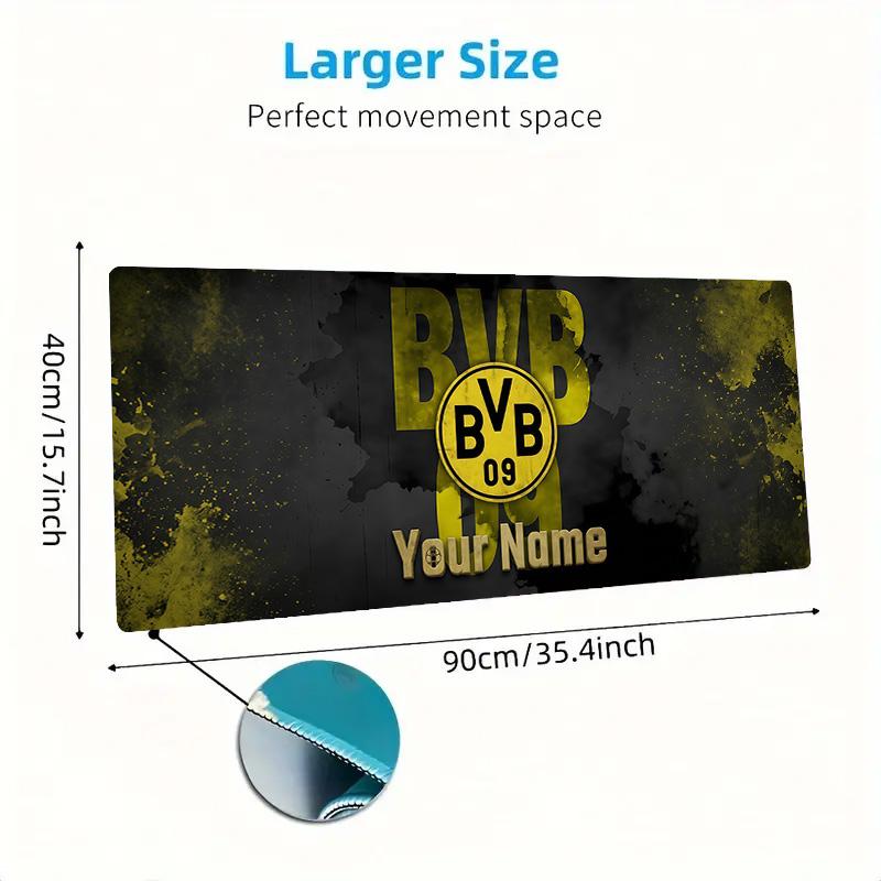 Bsc Young Custom Name Large Size Mouse Pad Large Gaming Table Cushion Non-slip Laptop Tablet Big Mousepad XXL Mat Mini PC Playmat With Lock Edge