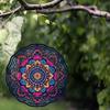 1pc 3D Mandala Wind Spinner, Metal Garden Hanging Ornament, Outdoor Pendant Wind Chime, No Power Needed