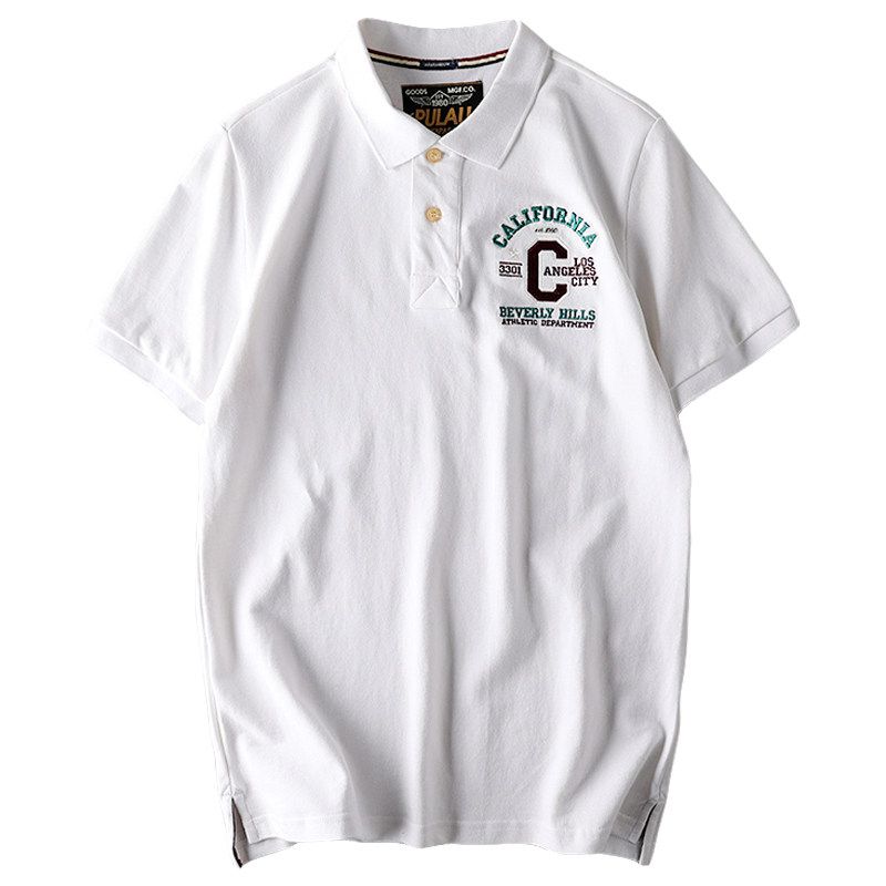 Trendy Export Tail Single Cut-off Short-Sleeved Polo Shirt with Collar