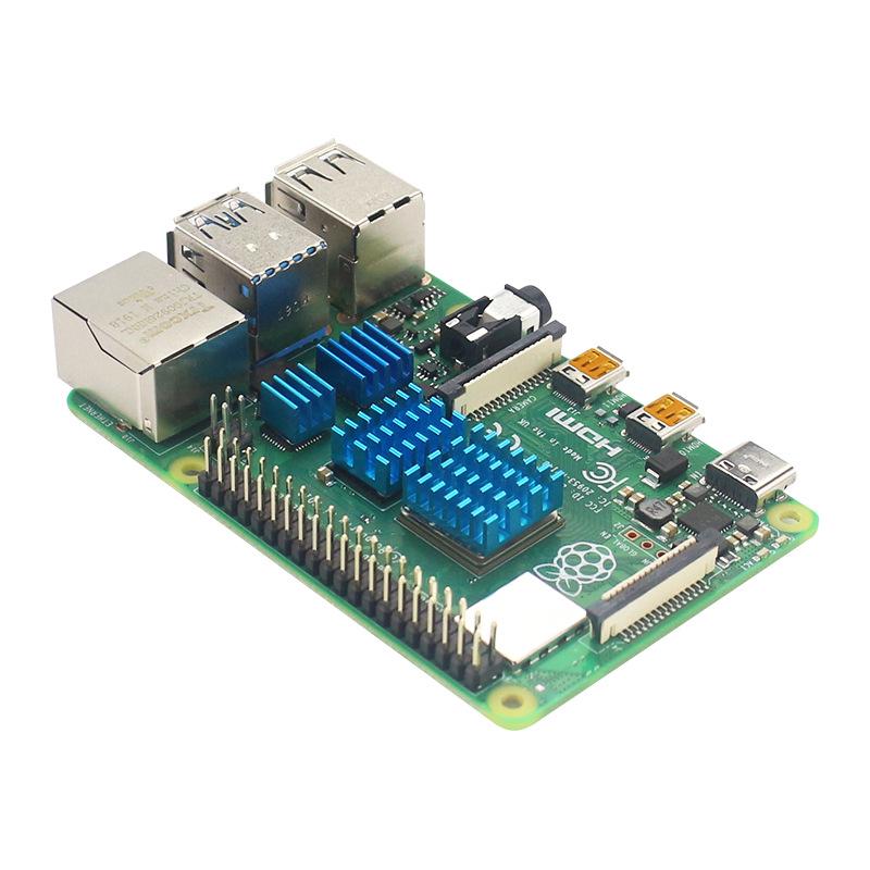 Raspberry Pi 4 Model B Copper Aluminum 4-Piece Adhesive Heatsink Set