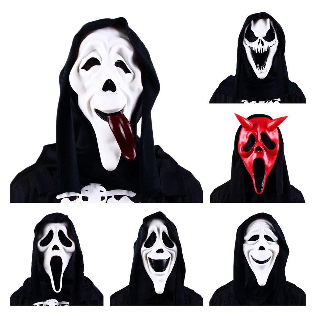 Suit Scream Adult Mask Ghost Face Cosplay Halloween Dress Party Accessory Decor