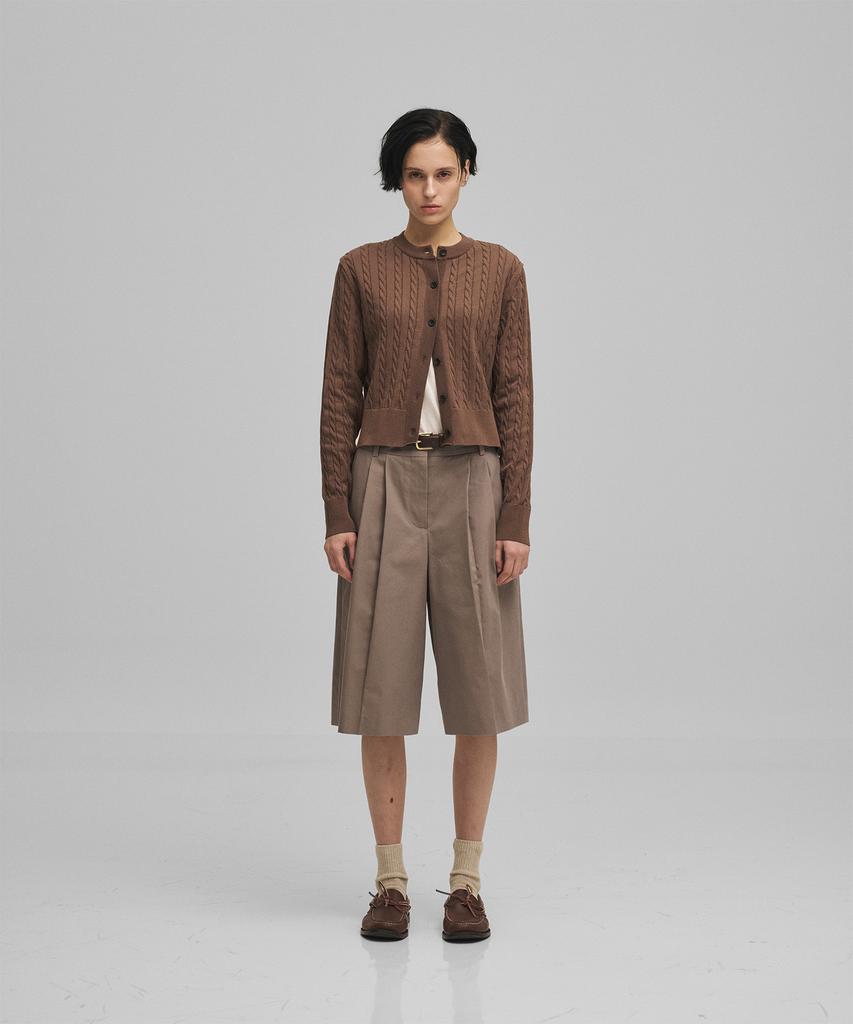 ANOTHER OFFICE WOMEN W. Officer Bermuda Pants (Dark Mink)