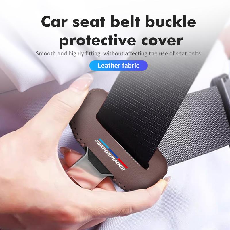 Leather Car Seat Belt Adjustable Anti-Scratch Protector Buckle For BMW 1 3 5 Series X1 X3 X4 X5 X7 G20 G38 F20 F39 F48 E46 BX8