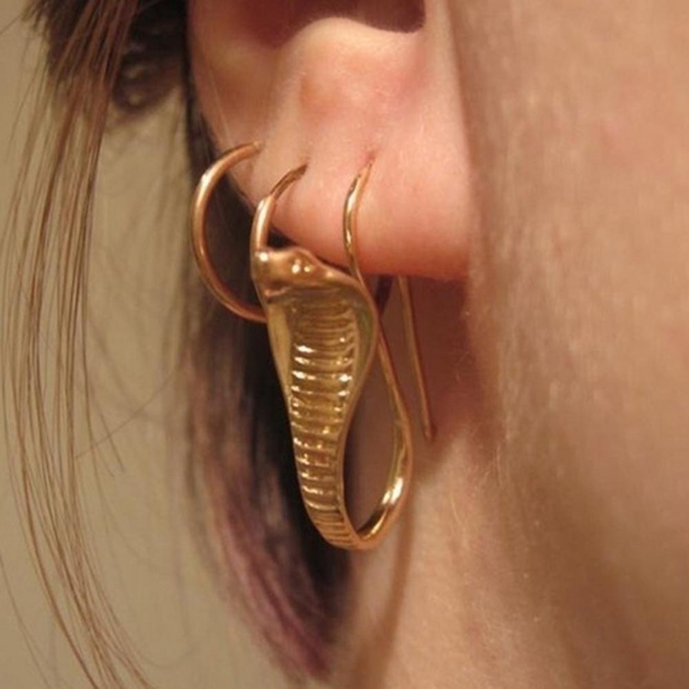 Stylish Vintage Women Carved Snake Dangle Pendant Dangle Hook Earrings Jewelry Jewelry Gift