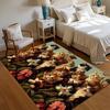 1 Stück Vantage Bereichsteppich Teppich Weich Rutschfest Floral Katzenhaufen Bodenmatte für Eingangsbereich Wohnzimmer Kinderzimmer Heimdeko Studentenwohnheim Geschenk