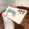 Foreign Trade for Fashion Blue Cheetah Printing Mobile Phone Case Samsung S23/S22 Fine Hole Wear-resistant Galaxy S25 +