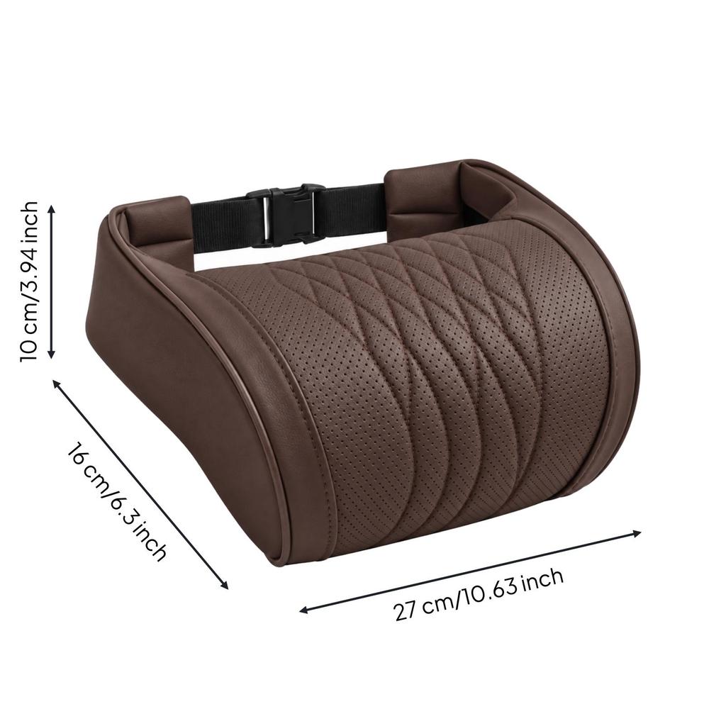 Car Neck Pillow with Adjustable Strap Breathable Seat Headrest