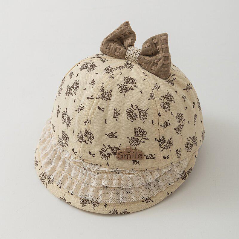 Korean Style Children's Sun Protection Lace Bucket Hat for Girls