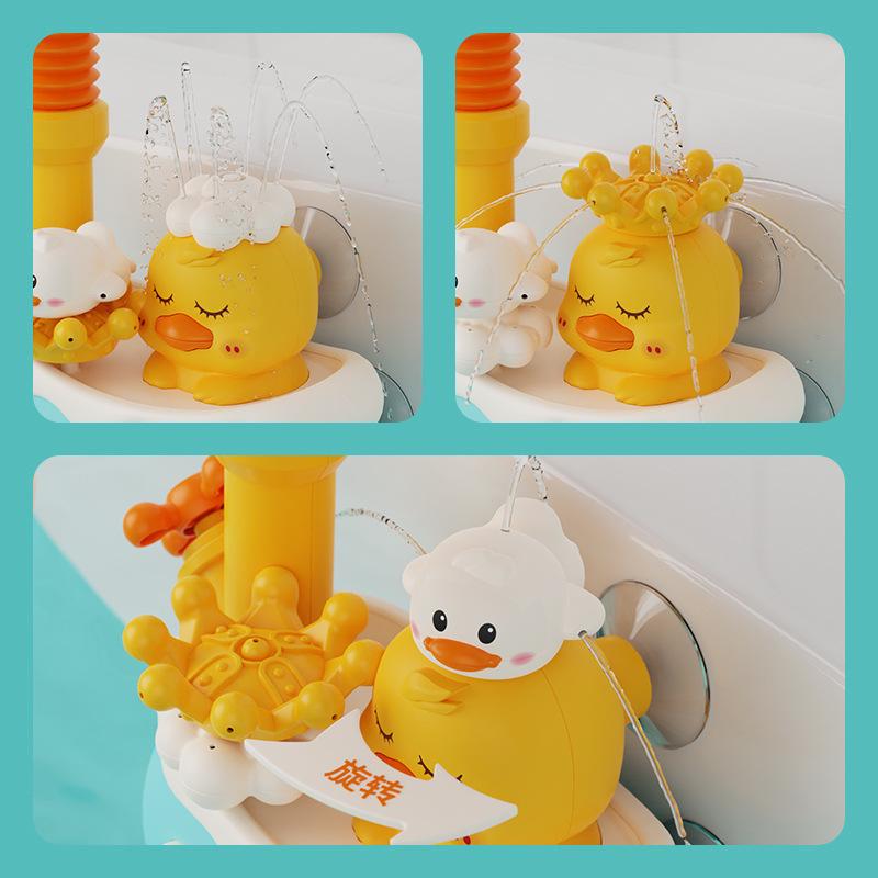 Electric Yellow Duck Water Spray Toy for Baby Bathing