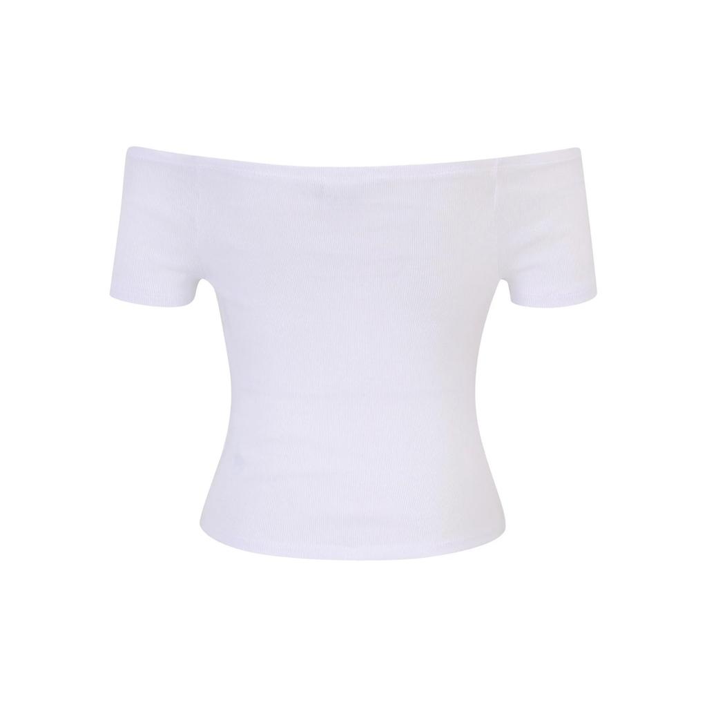 Urban Classics Womens/Ladies Ribbed Off Shoulder T-Shirt (Pack of 2)