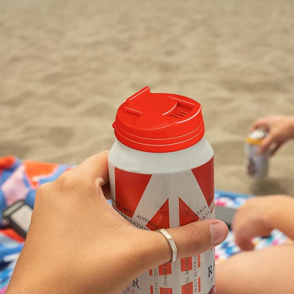 3 Pack Beverage Can Lids, Drink Sealer Soda Can Lids Leak Proof Plastic Lids for Beverage Cans and Beer Can Accessories Reusable