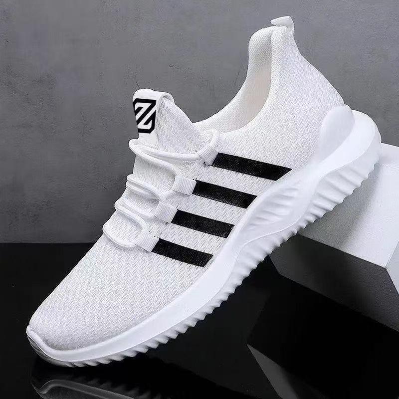 A spring breathable couple running shoes men's white shoes fashion trend casual shoes sports men's shoes