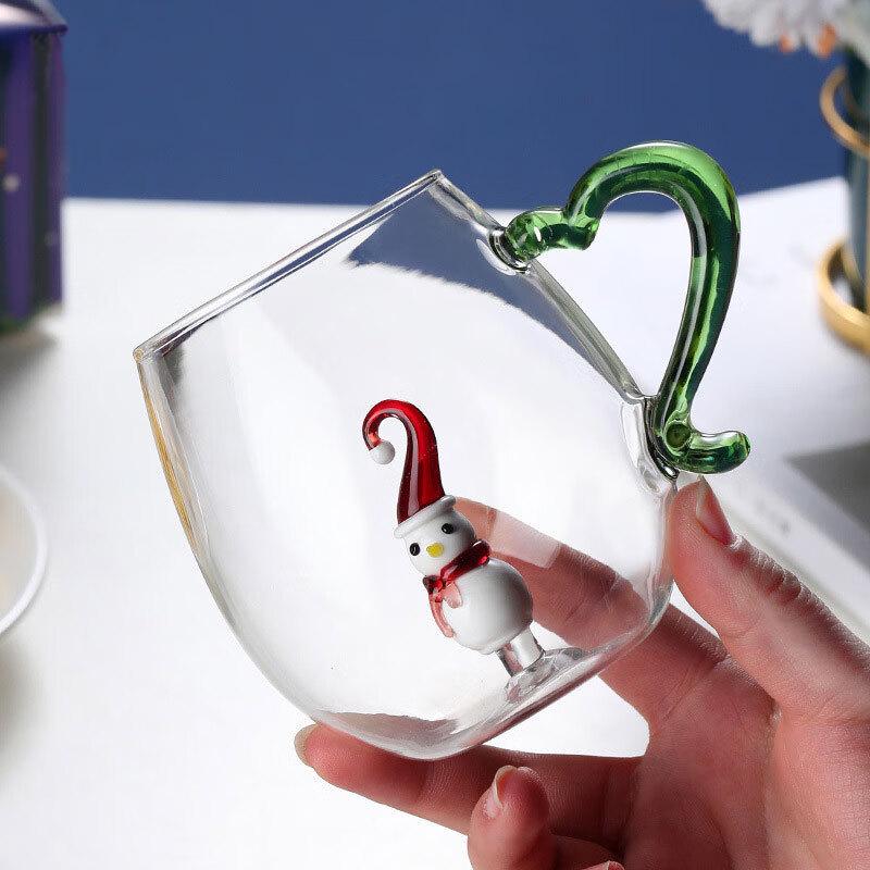 Creative Christmas Glass Mug