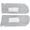 Car Sun Visor Cover Pair Gray, Leather Sun Visor Replacement Cover for Chevy Tahoe Suburban Yukon 1995-1999,(Skin Only)