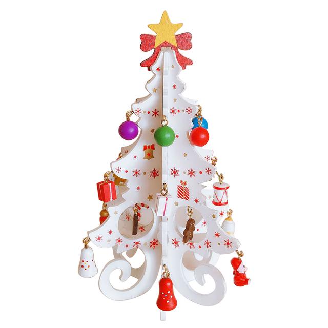 Рождественская елка детская ручная работа DIY стерео деревянная рождественская елка сцена макет