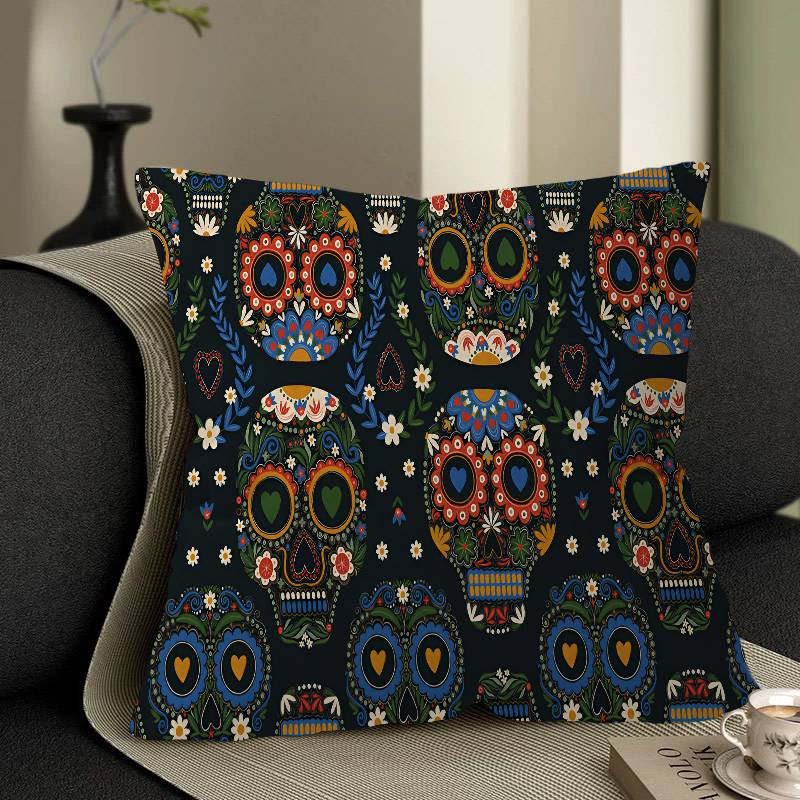 Cartoon Mexico Day of The Dead Pillowcase toon Gift Cushion Cover Bedroom Home Sofa Chair Seat Decor pillow case