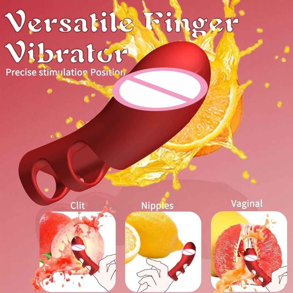 Heating Finger Vibrator G Spot Fast Orgasm Vagina Clitoris Clit Nipple Stimulator Sex Toys Adult Goods for Women Female Lesbian