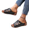 Slippers one-word outdoor sandals platform women's slippers open-toed bread heel butterfly hollow