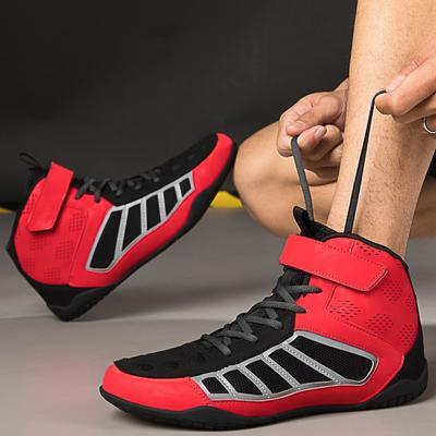 Boxing Shoes For Men Low Cut Sanda Shoes High Cut Combat Training Shoes Wrestling Shoes Long Boots Boxing Shoes For Women