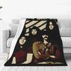 Multifunction Deep Purple Rock Band Blanket Merch Bed Decorative Heavy Metal Blanket Throw Ultra-Soft Velvet for Office