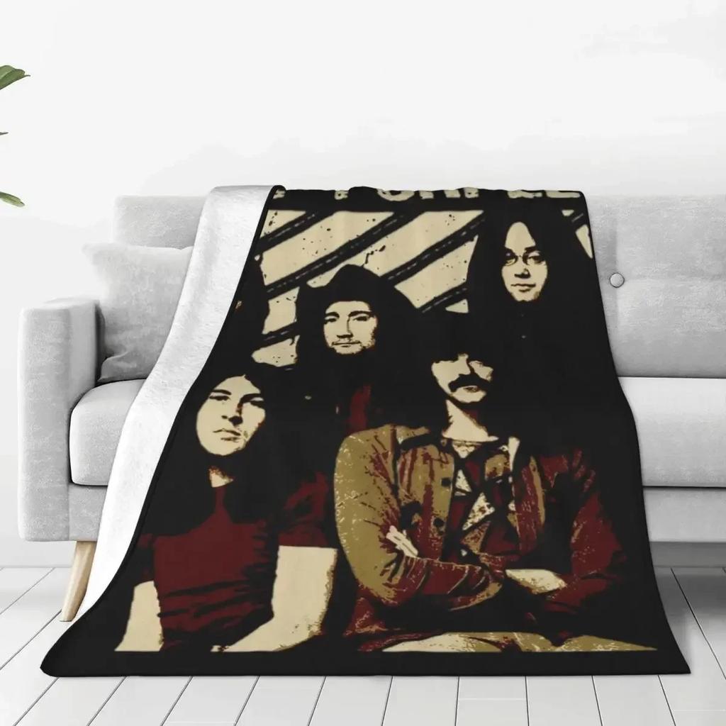 Multifunction Deep Purple Rock Band Blanket Merch Bed Decorative Heavy Metal Blanket Throw Ultra-Soft Velvet for Office