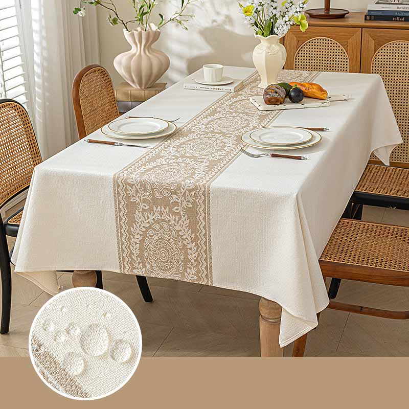 Thickened Imitation Cotton Linen Dining Household Square Wear-resistant Waterproof Oil Proof Tablecloth