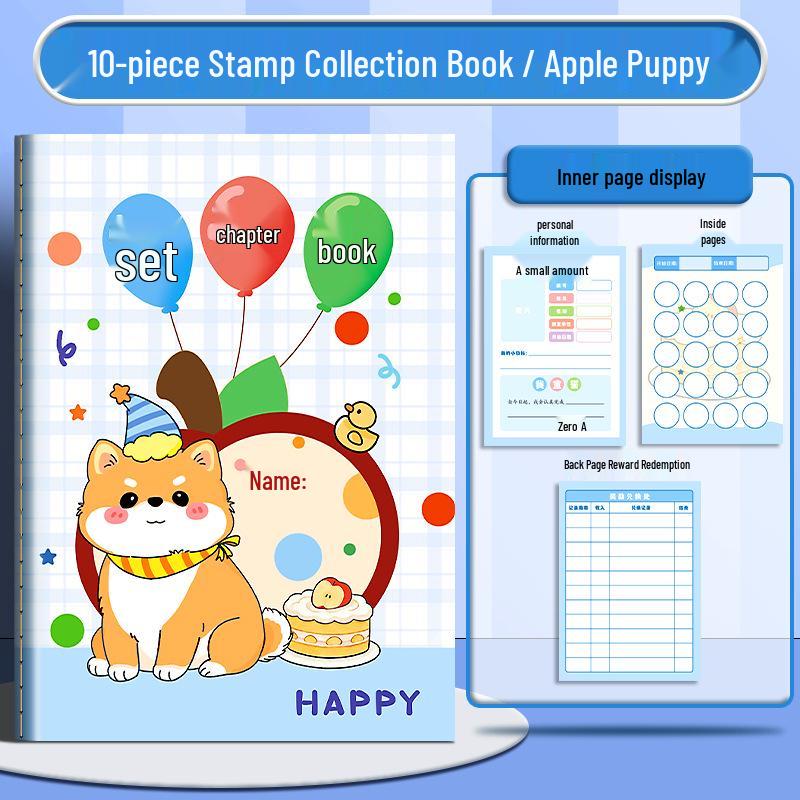 Kids' Reward Stamp Collection Album for Primary School