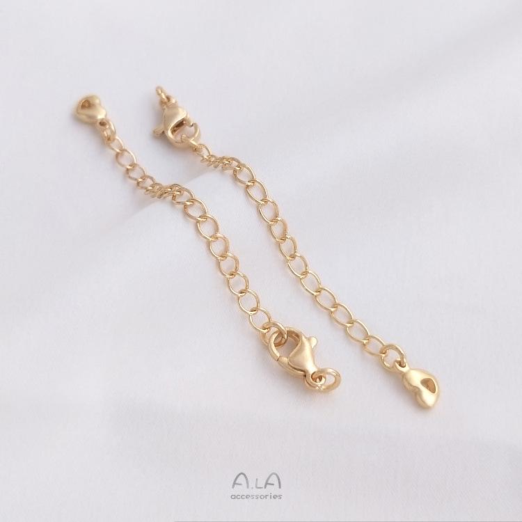 14K Gold Filled Color-Retaining Extension Chain for DIY Jewelry
