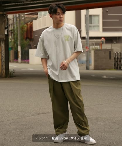 IMPROMES Casual SIDEWAYSTANCE Leaf Short Sleeve T-Shirt, Men's, Red