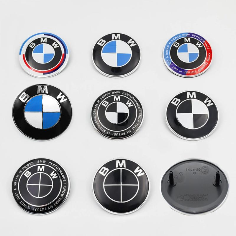2Pcs 74mm 82mm Car Hood Emblem Front Bonnet Logo Trunk Badge Accessories For BMW E90 E46 F10 F30 E87 F20 G20 E60 E61 F25 E36 X3