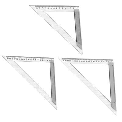 Righello Triangoli in Acciaio Inossidabile 150mm/200mm/300mm Strumento di Misura Squadre per Ingegneri Architetti Studenti Appassionati