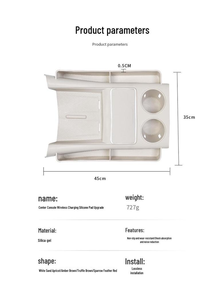 Zhijie R7 Center Console Silicone Cup Coaster - Anti-Scratch, Easy-Clean Interior Upgrade